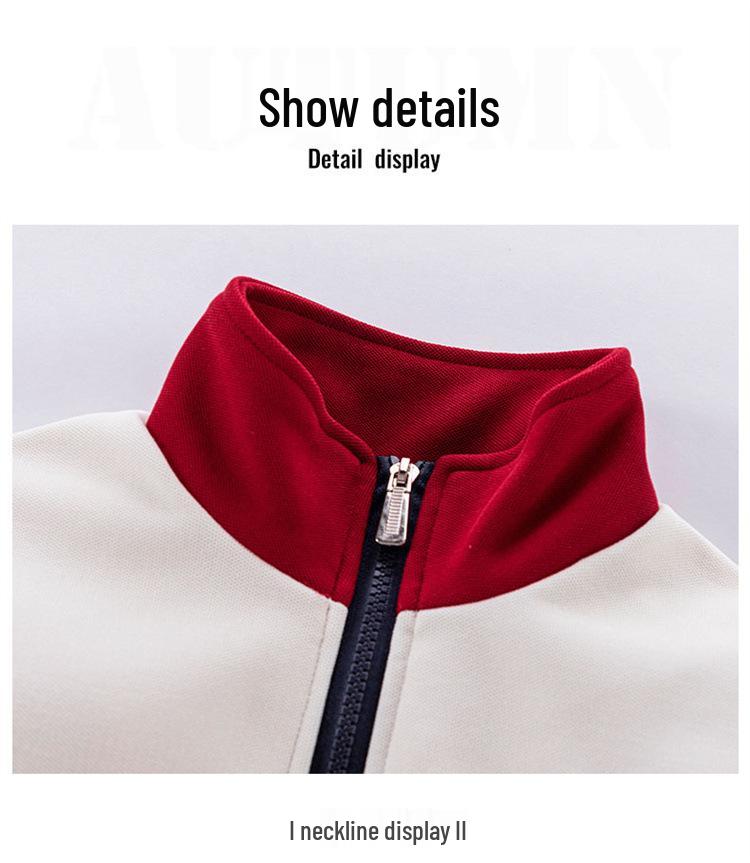 Trzyczęściowy szkolny mundurek dziecięcy w stylu akademickim na jesień i wiosnę – Swobodny zestaw sportowy