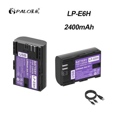 PALO 2400mAh  USB LP-E6 LP E6 LPE6 LP E6N Battery Akku for Canon 5D Mark II III 7D 60D EOS 6D 70D 80D EOS 5DS R Cameras