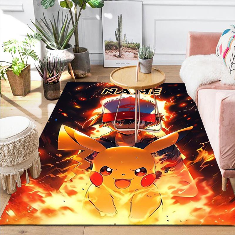 Custom 1Pc Adventure Pikachu Rug Office Carpet Indoor Outdoor Entrance Doormat Nonslip Soft And Comfortable Living Room D2915211