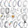 Authentic copper Rings Sparking Zircon Ring Popular LOVE Wedding Rings Ideal For Women Engagement Jewellery Anniversary