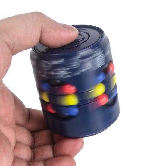 Rotatable Colorful Bean Can Toy Stress Anxiety Relief Educational Brain Teaser Sensory Bead
