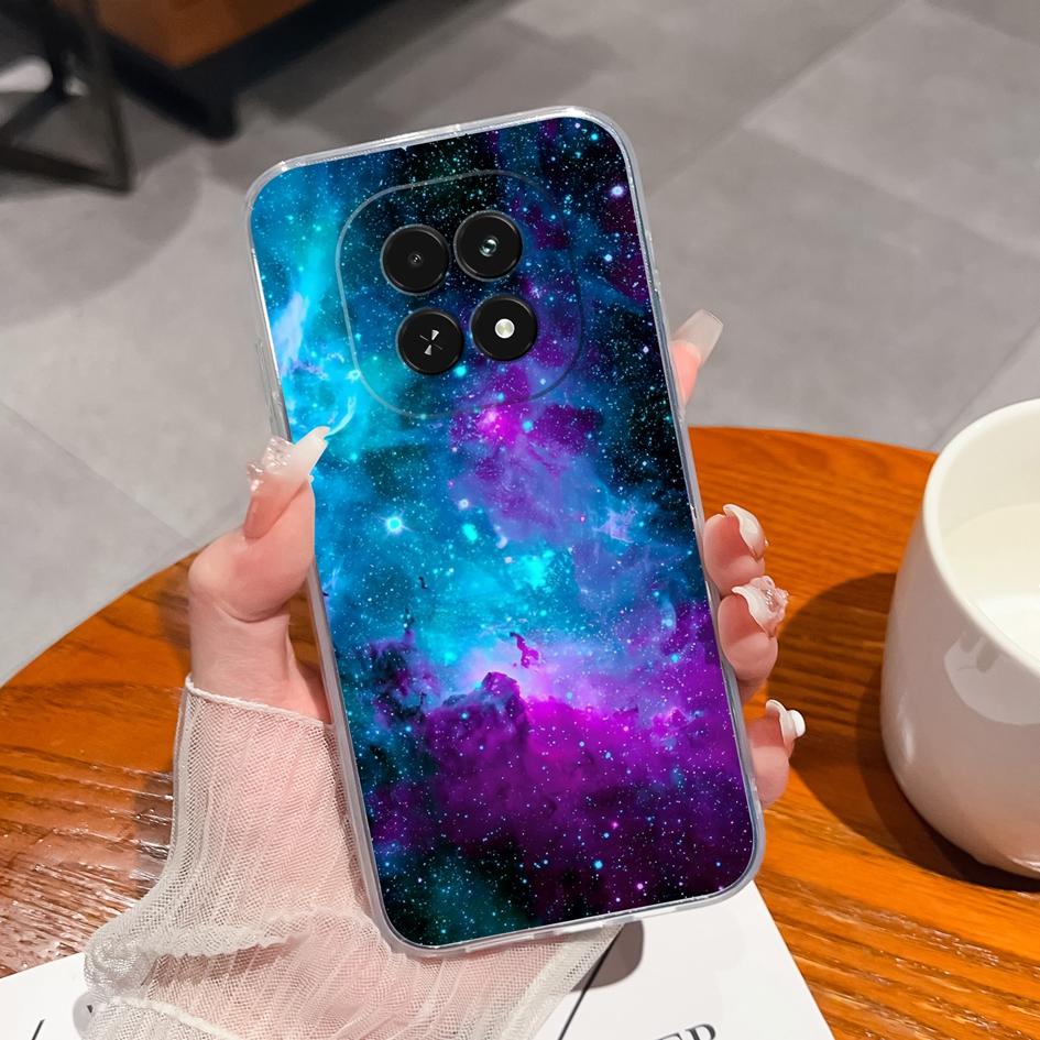 Cute Phone Case For Oppo Realme 12 13 Note 60 A3 A40 A60 V60 F27 C63 Beautiful Starry Sky Ultrathin Clear TPU Silicone Camera Protection For OPPO Capa