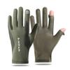 Ice Silk Sun Protection Gloves Men Cycling Summer Flip Finger Touch Screen Breathable Elastic Fishing Non Slip Driving Gloves