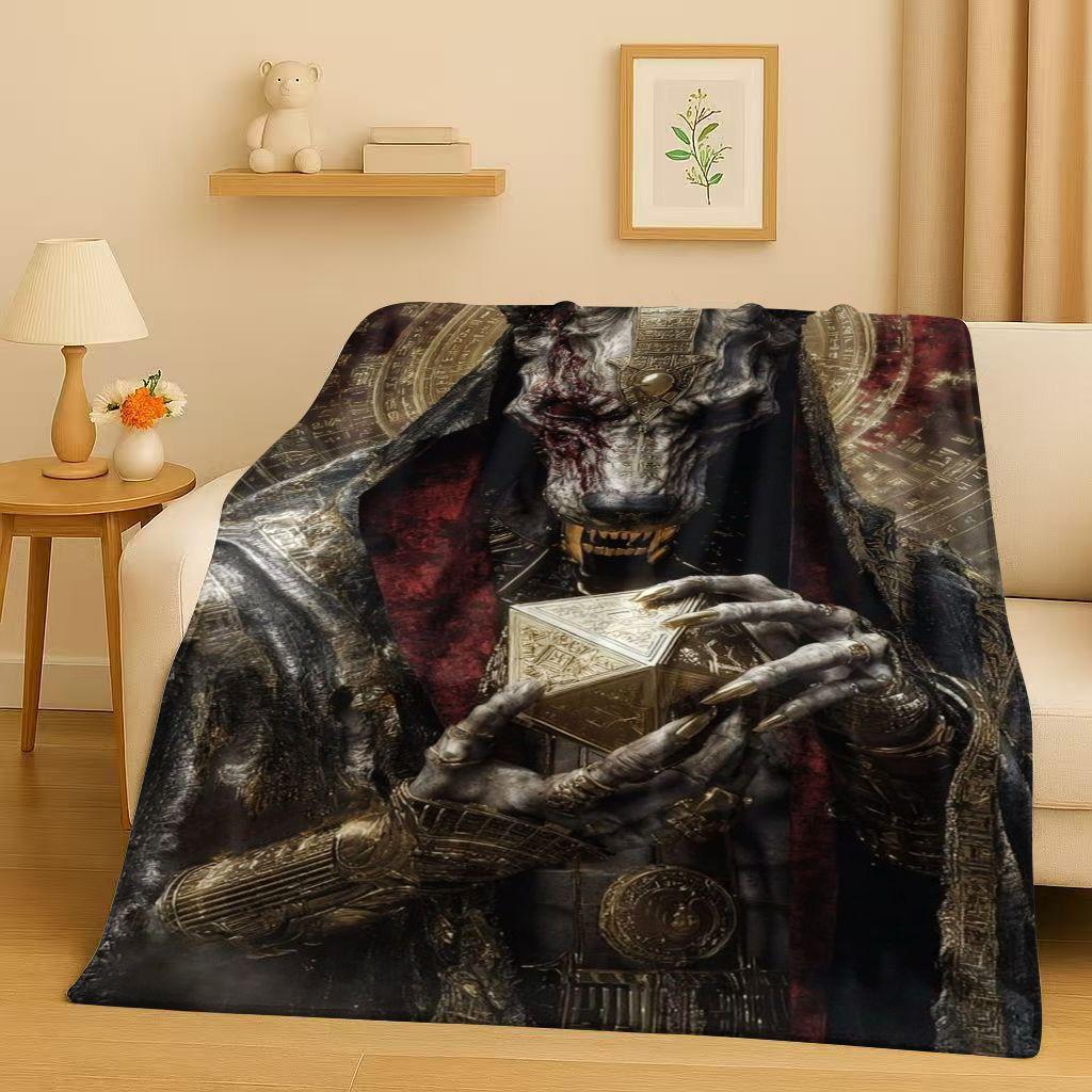 Toter Gott Anubis Pharao Altes Ägypten Mythologie Cartoon Flanelldecke, Ultraweiche Plüschdecke für Zuhause Schlafzimmer Bett Sofa Abdeckung