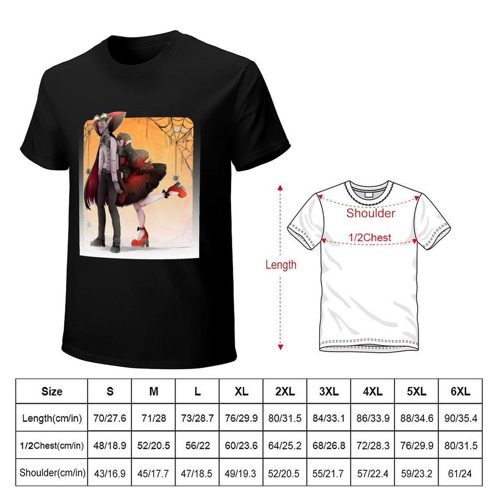 Draculina and Thatch TShirt graphic t shirts vintage graphic tee anime figures men workout shirt