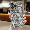 Phone Cover Case for Apple iPhone 17 Pro Max Air 16e 11 15 12 Plus 14 16 Pro 13 Cartoon Line Cat