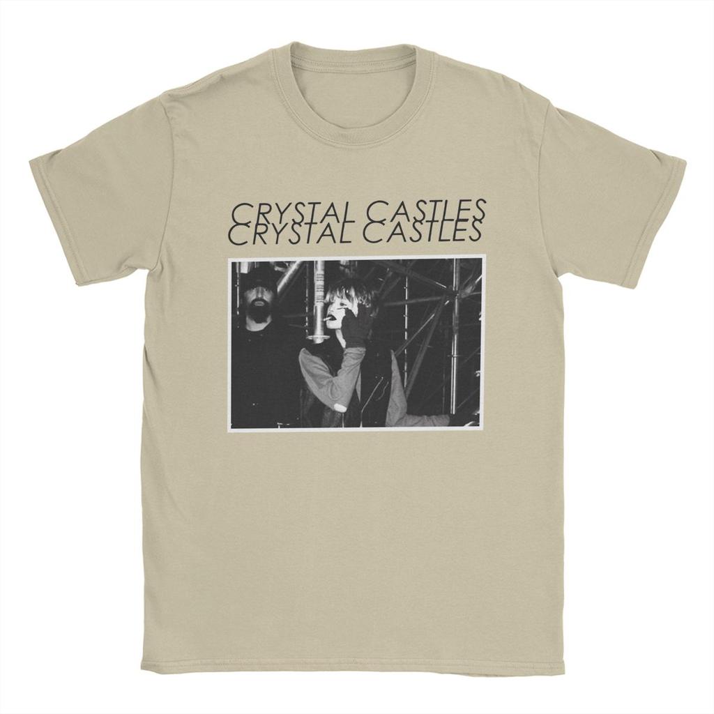 Neuheit Nicht Verliebt Crystal Castles T-Shirts für Herren Rundhals 100% Baumwolle T-Shirt Kurzarm T-Shirt Geschenkidee Oberteile