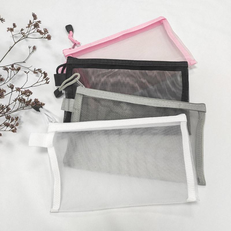 Síťovaná kapsa na zip A4/A5/A6 síťovaná složka na zip taška na dokumenty úložné tašky kancelářské potřeby kosmetická kapsa na make-up školní potřeby