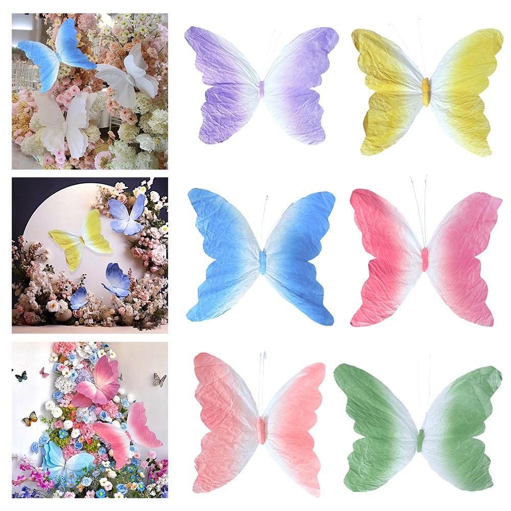 NEW 3D Artificial Paper Butterfly 30cm Large-scale Wedding Decoration Hanging Paper Material Wall Decoration Party Use