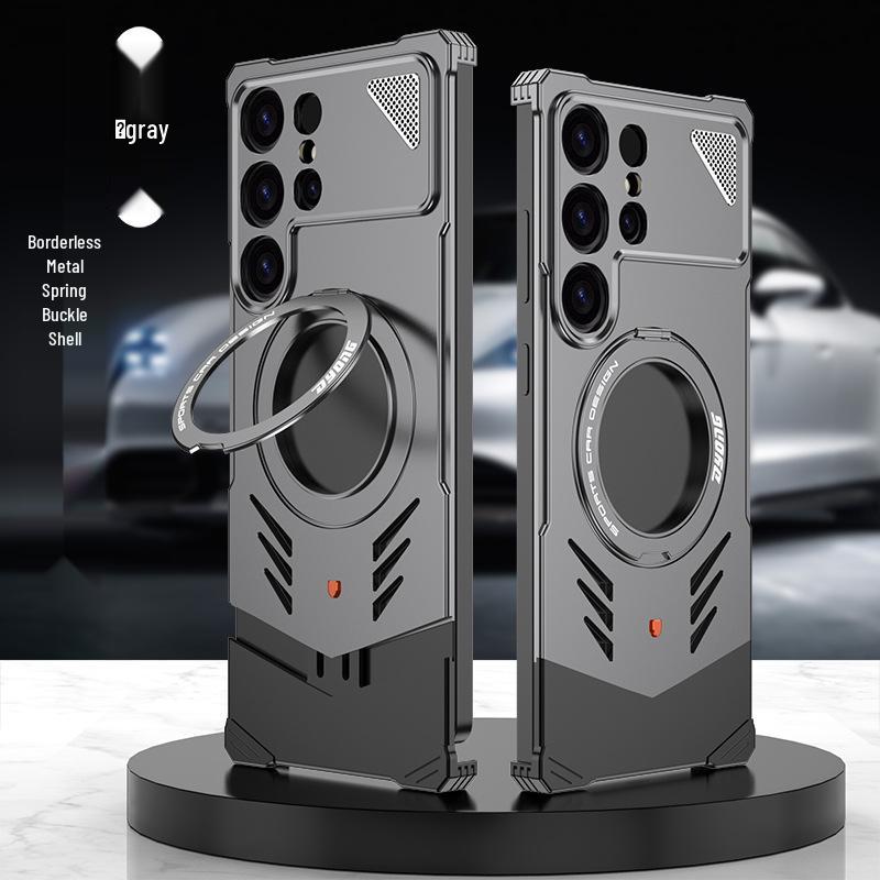 

Lamborghini Magnetic 360° Bracket Phone Case for Samsung S25 Ultra Z Fold7 - Drop-proof. Samsung Galaxy S25Ultra серый