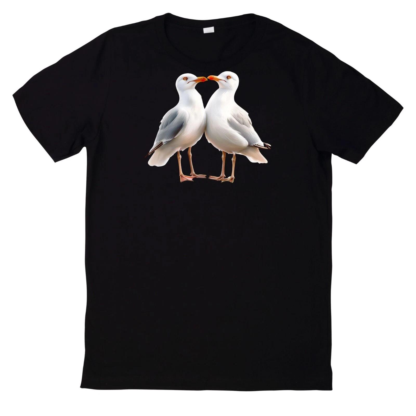 T-Shirt Sommer Möwen Motiv Baumwolle XXXL