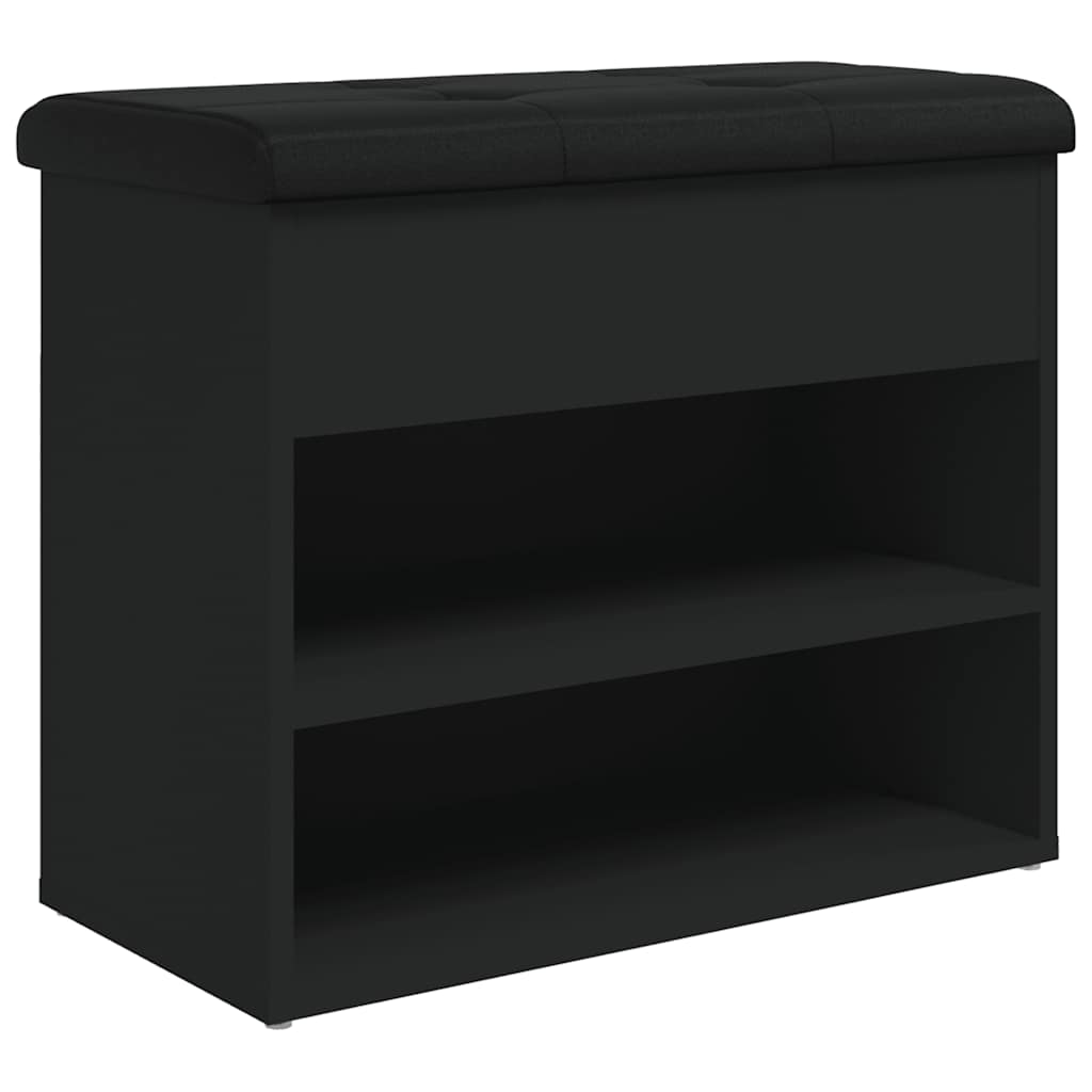 Shoe Bench Black 62x32x50 Cm Particleboard