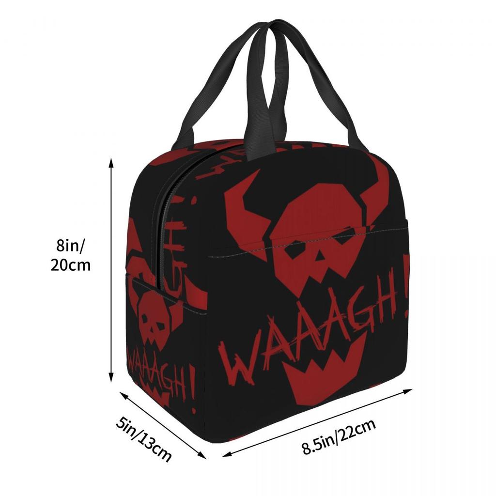 Ork WAAAGH! Insulated Lunch Bag for Women Office Cooler Thermal Food Box Tote Leakproof Lunch Boxes Container