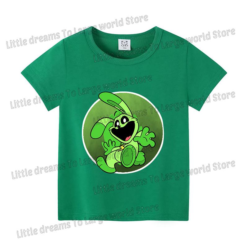 Smilings Critters Children T-shirt Short-sleeve Shirt Colorful Tee Tops Cotton Kid Cute Cartoon Figure Printed T-shirts Boy Gift