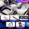 Car Interior Decorative Lamps Strips Atmosphere Lamp Cold Light Decorative Dashboard Console Auto LED Ambient Lights Party Lamps