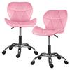 Luca Pink Velvet Office Chair