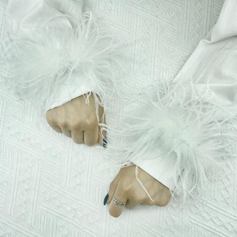 Feather Slap Bracelet Wrist Feather Cuffs Feather Wristband Women Hair Accessories Sexy Wristband Bracelet