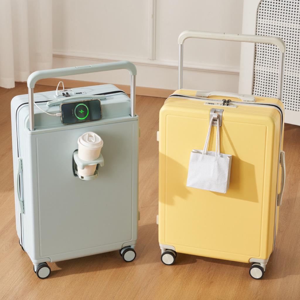 20-Inch Lightweight Carry-On Suitcase with Wide Handle & Silent Wheels, Combination Lock, Unisex Travel Companion