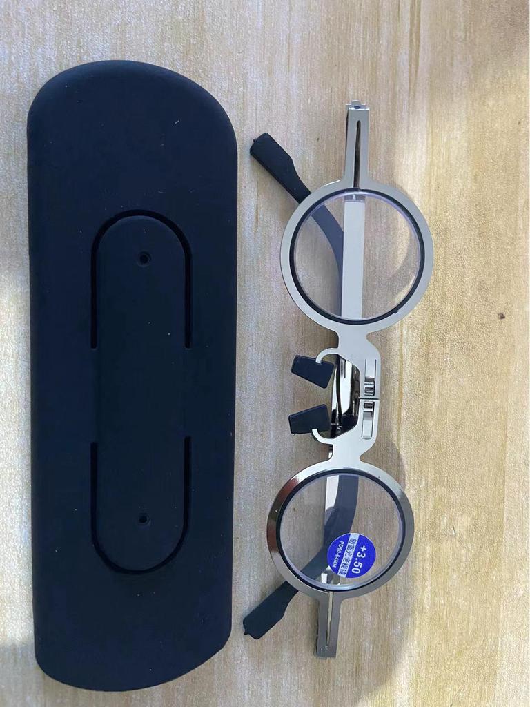 2024 Retro Faltbare Lesebrille mit HD Blaulichtschutz und Telefonständer