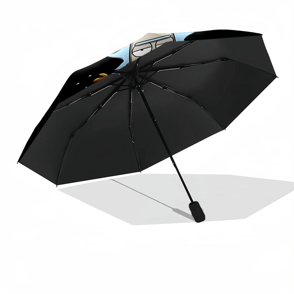 Rick And Morty Adventure Automatic Umbrella with 8-Rib Durable Plastic & Iron for Women/Men Fashion Lovers Perfect Gift for Women/Men