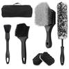 3/7 pcs Comfortable Handle Wheel Cleaning Brush Rim Washing Brush  Cleaning Wheels