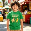 Nuove T-shirt Estive Casual a Manica Corta con Stampa Banana Pollo Divertenti per Bambini Top Colorati T-shirt Girocollo per Bambini
