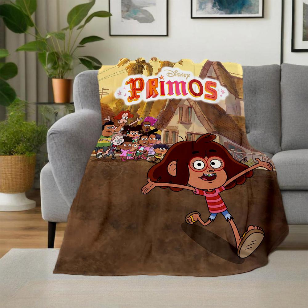 1pc, Disney Happy Primos Blanket Soft Throw for Friend, Perfect Gift, Living Room, Outdoor Blankets, Travel