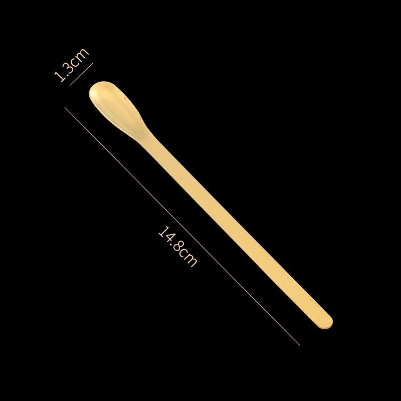Stainless Steel Tea Needle Stick Gold Silver Matcha Spoon Tea Scoop Tea Ceremony Teaware Kitchen Tool Cleaning Pot Measuring Tea