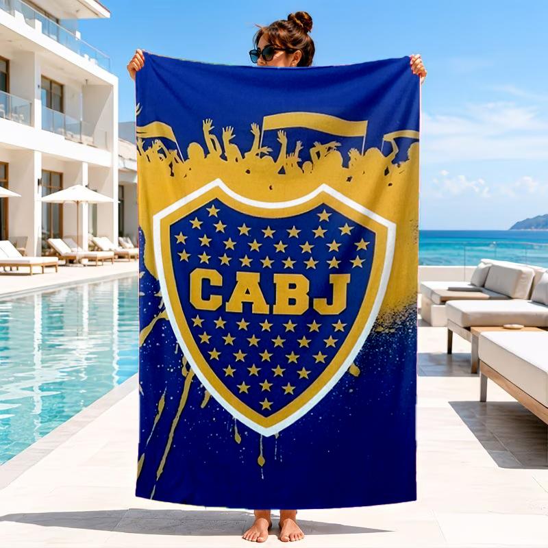 Fußballverein Emblem Strandtuch, Mikrofaser Strandtuch, Perfekt für Pool, Strand, Reisen, Heimdekoration Strandparty Fan Geschenke