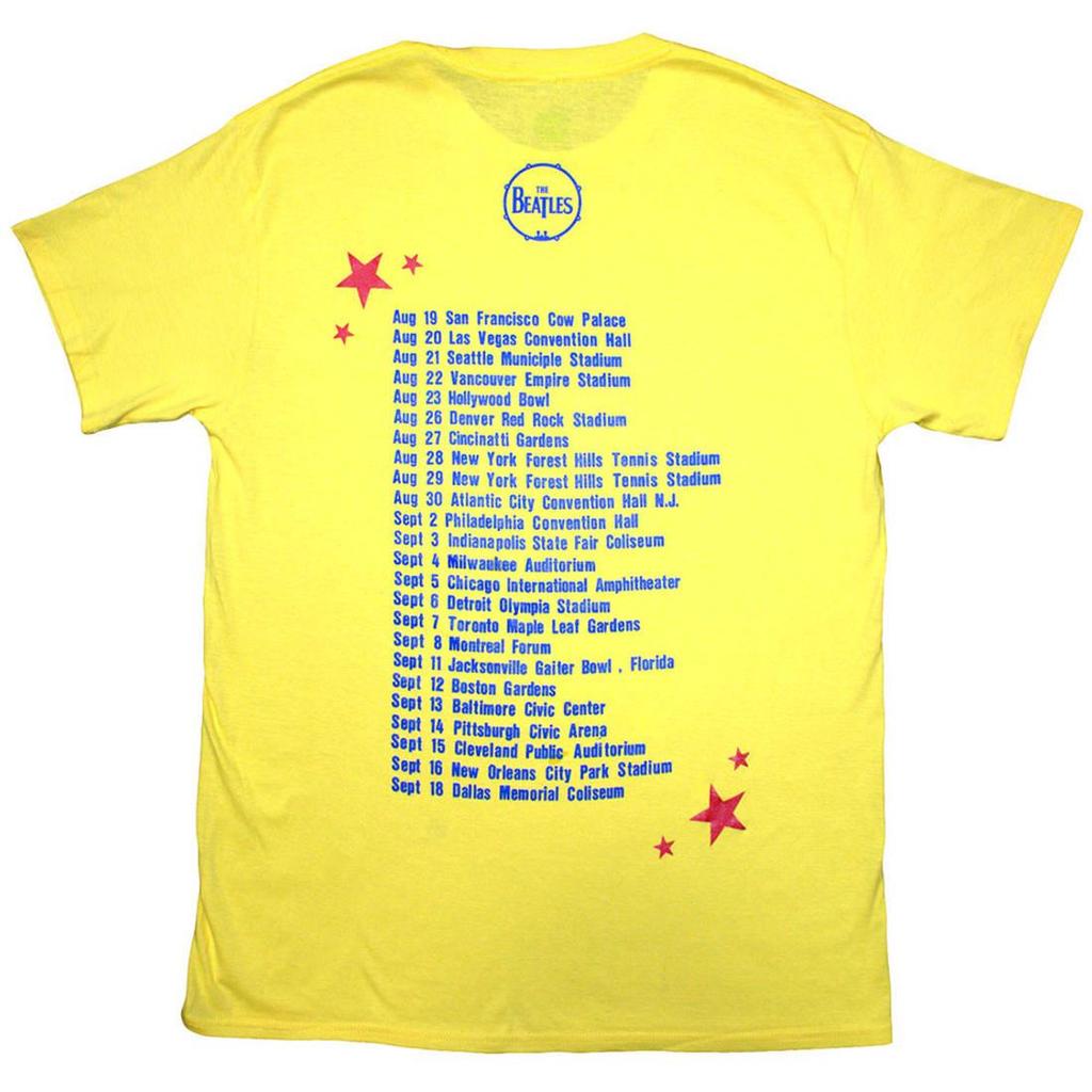 The Beatles Unisex Adult American Tour ´64 Back Print T-Shirt