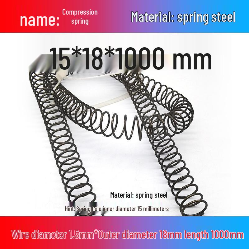 Spring Wire: 1m Long, Soft Pressure, Manganese Steel, 0.3-4.5mm Diameter, Yellow Compression Return.