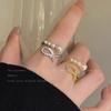 Braided Pearl Zirconia Ring for Women - Luxurious and High-end Style, Finger Ring with An Elegant Opening, Suitable for Layering on The Finger.