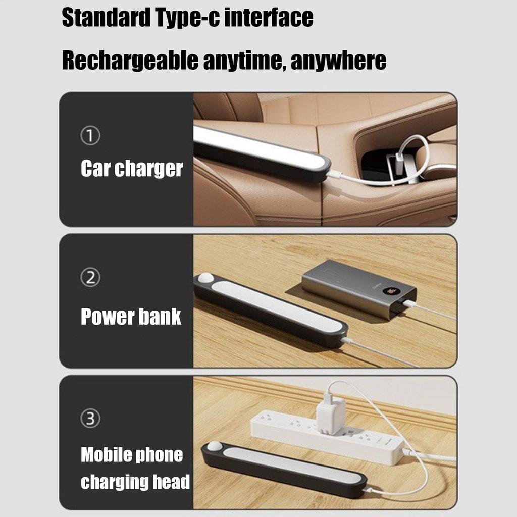 Car Sensor Light for Floor Trunk Hood Magnetic High Brightness Auto Ceiling Lamp Interior LED Bars Lighting car accessories