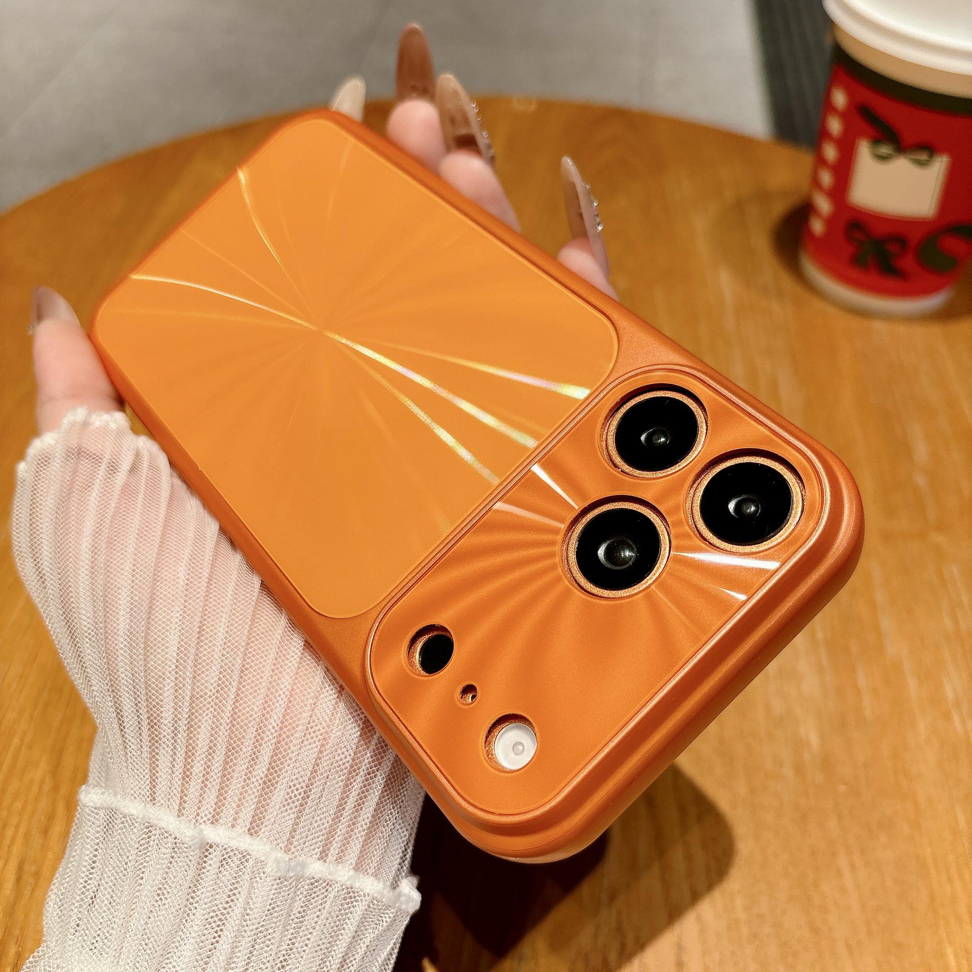 

Apple 17 Pro Max Aurora Laser Hard Shell Case for iPhone 16 iPhone 13 Pro Max помаранчевий