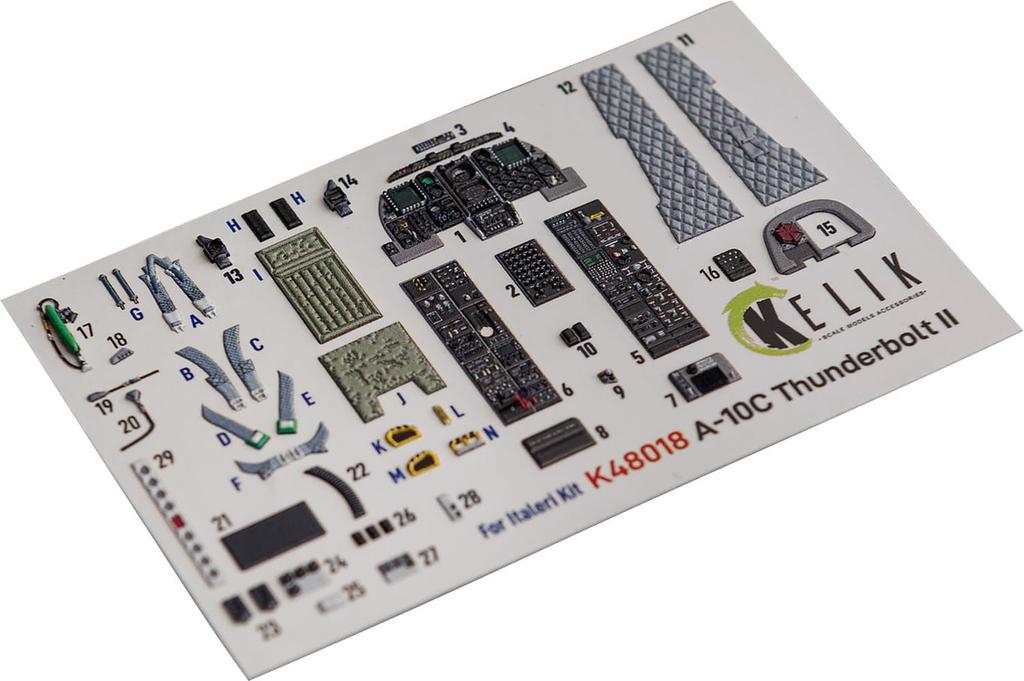 Reskit Interior 3D Decal Plastic Model Decal RSKK48018 1/48 A-10C (for Italeri) (Airplane)