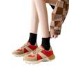 Dad Shoes for Women's Spring New Thick Sole Retro Fashionable Waffle Slim Waist Forrest Gump Shoes Heightened Casual Sports Shoes