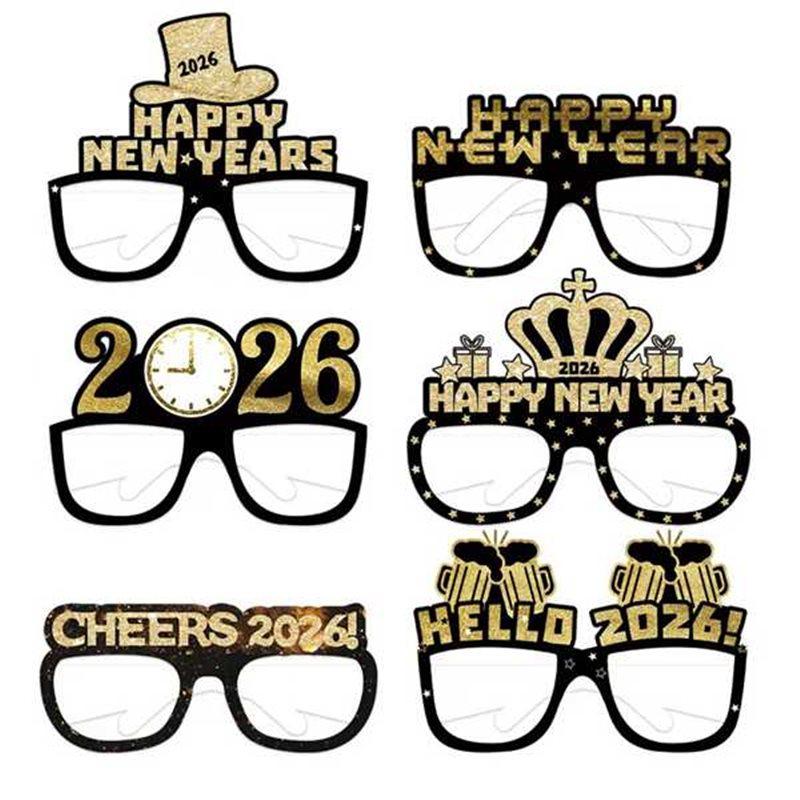 A60ZNYE Photo Booth Props Accessories 36 PCS-Complete Happy New Year Decorations Kit-Wearables Gift Supplies For New Years Party
