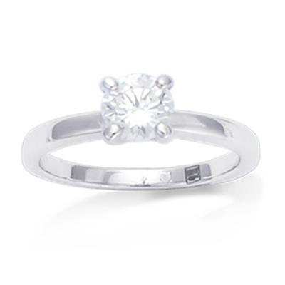 Silver Ring 'Unique' Silvery White (rhodium) - 6 Mm