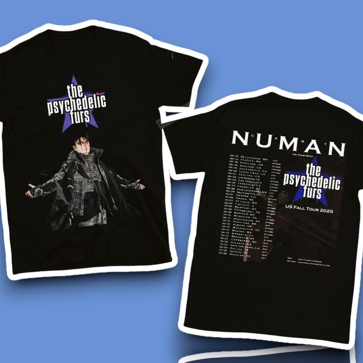 The Psychedelic Furs Gary Numan Tour 2026 Concert Shirt All Size S-5XL XXL
