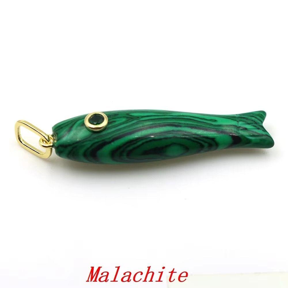 1Pcs Natural Stone Sardine Fish Pendant DIY Jewelry Crafts Supply for Handmade Jewelry Crafting