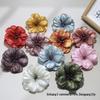 Camellia Gold Thread Artificial Flower Heads for DIY Hairpins and Home Decor Ornaments