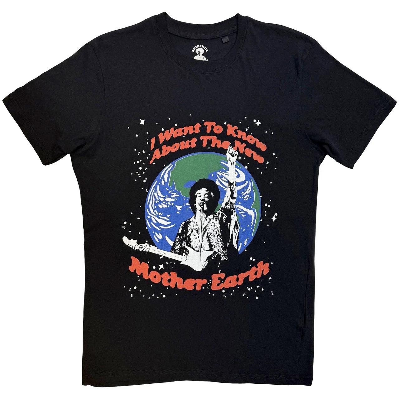Jimi Hendrix - Earth Day - Black T-shirt XXXXL