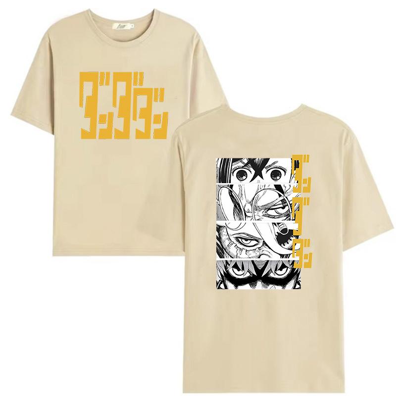 Camiseta de Algodón Dandadan Okarun Unisex Mujer Transpirable Clásica Camiseta Universitaria Años 2000 Ropa Coreana Estética Hip Hop