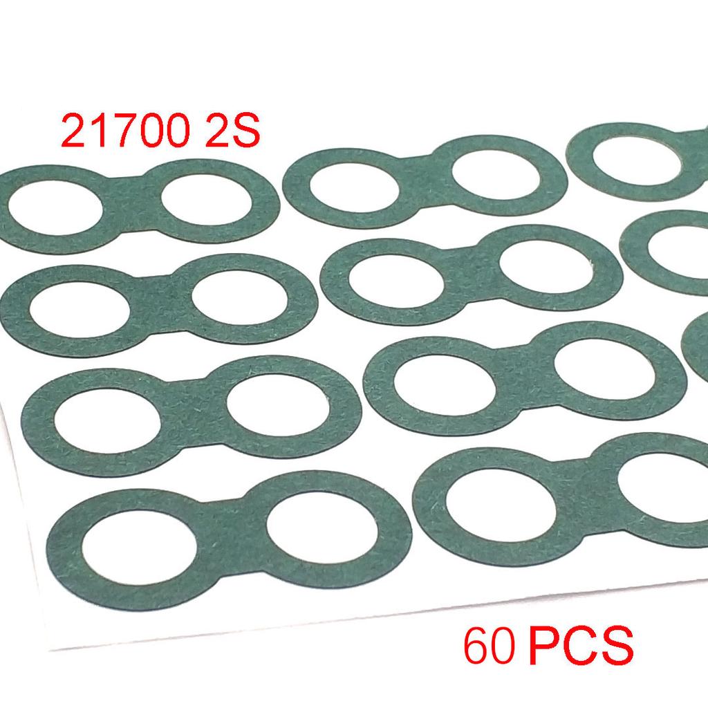 100pcs Self-Adhesive 21700 18650 26650 Battery Insulating Gasket, Hollow Paperboard Electrical Insulation Pad Rings 1S-8S Solid