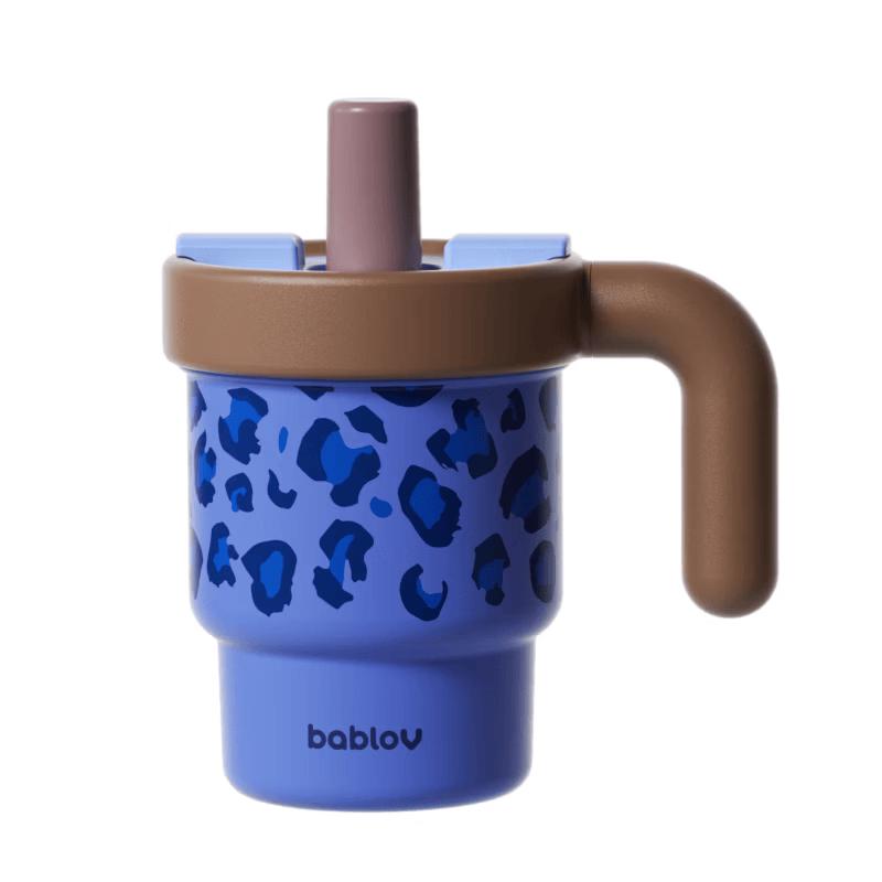 

HuaBanSen Pink Leopard Print Insulated Straw Tumbler