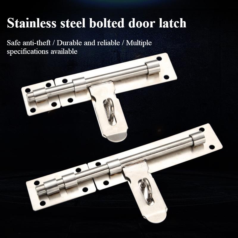Thickened Stainless Steel Door Bolt Latch Security Door Bolt Latch Buckle Window Safety Lock Large Latch Home Decoration