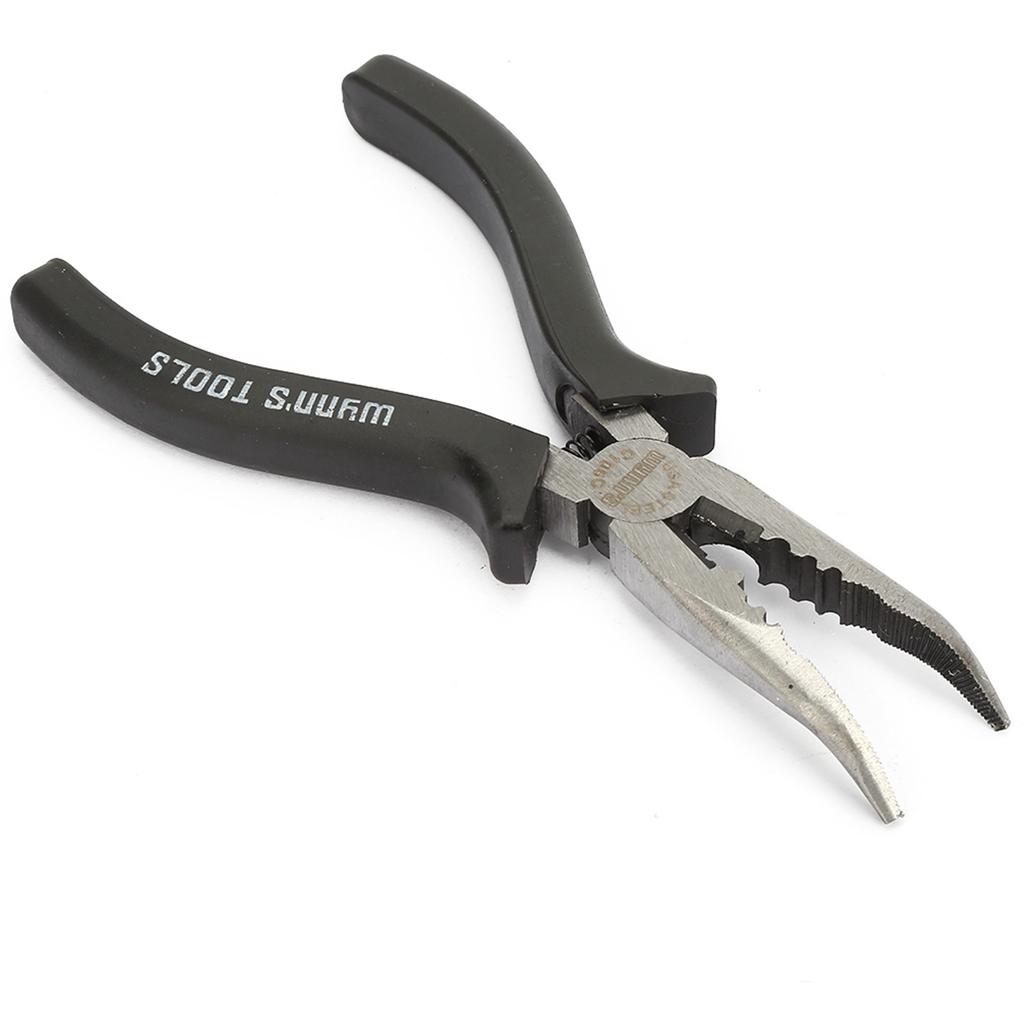 6   High Carbon Steel Slimline Bent Nose Pliers Round Curved Nose Pliers for Multiple Purposes
