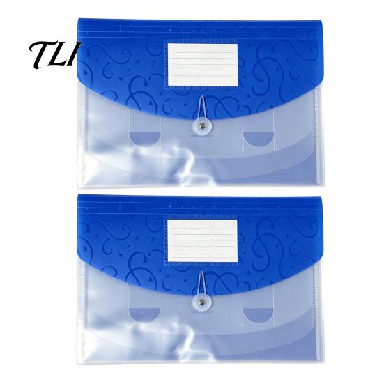 Waterproof Paper Storage Expandable Document Folder with Label Slot, Layered Design PP File Durable Bag Envelope, Secure Rope Closure Organizer
