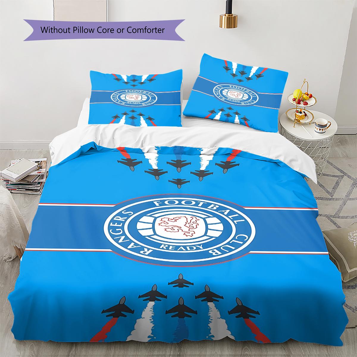 

Rangers F.C Pattern Bedding,Quilt Set Quilt Cover Pillowcase Home Birthday Gift (1 * duvet cover + 2 * pillowcase, without core) 200x200cm