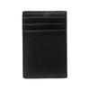 MICHAEL KORS Hudson brand logo pebbled leather card holder men's black